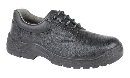 Grafters Black Leather 4 Eyelet Lightweight Steel Toe Cap Safety Shoes SB M9534A-M9537A) CLEARANCE