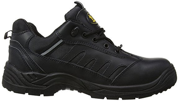 Tradesafe Black Leather Steel Toe Cap Safety Shoes SIP (Matt)