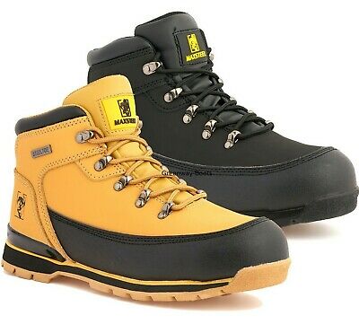 Maxsteel Lightweight Safety Boots With Steel Toecap SB in Black And Honey Colour ( MS25 )