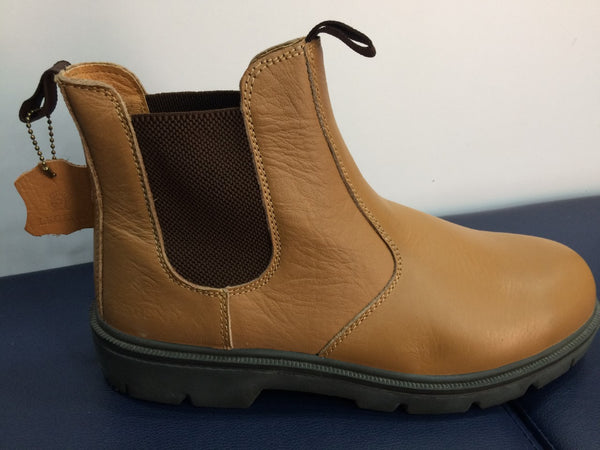 Legend Tan Leather Steel Toe Cap Safety Dealer Boot SBP (P049)