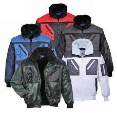 Two Tone Padded Pilot Jacket With Fur Collar And Fleece Lined (PJ20) CLEARANCE