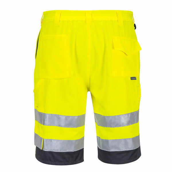 Hi-Vis 8 Pocket Work Shorts In Orange, Yellow (E043) CLEARANCE