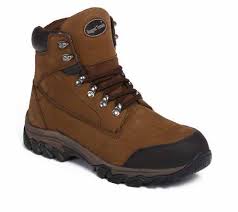 Rugged Terrain Brown Nubuck Leather Lightweight Safety Hiker Boot With Steel Midsole SBP  ( RT1007DB )