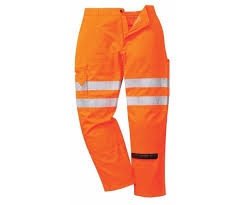 Orange Hivis Poly Cotton Rail Combat Work Trouser (RT46)