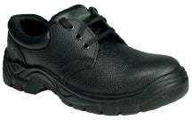 Rugged Terrain Black Leather Safety Shoes SIP (RT554) CLEARANCE