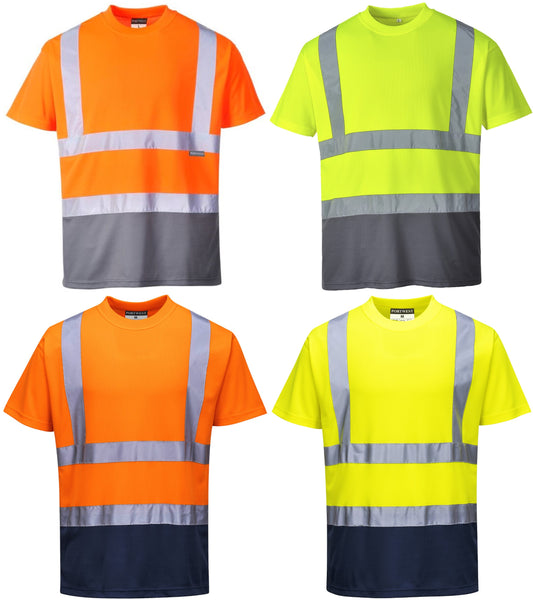 Portwest S378 Two Tone T Shirts In Yellow, Orange ( S378 )