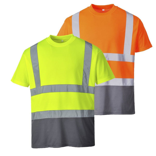 Portwest S378 Two Tone T Shirts In Yellow, Orange ( S378 )