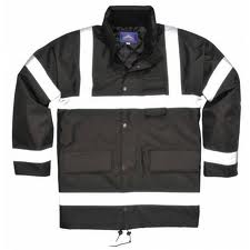 Hivis Long Padded Jackets (11 Black / Navy 63 ) CLEARANCE