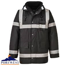 Iona Lite Padded Hivis Jackets In Black, Navy (S433)