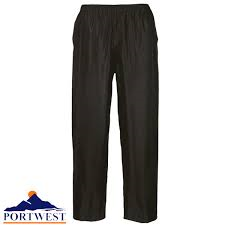 Portwest Classic Adult Waterproof Rain Trousers With Elasticated Waistband (S441)
