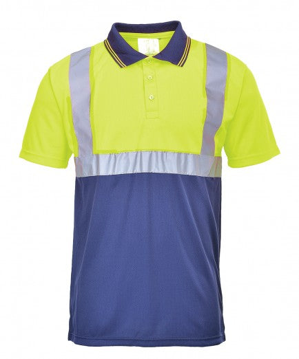Portwest S479 Two-Tone Polo T Shirt In Yellow And Orange