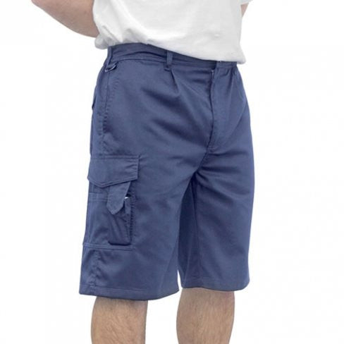 Navy Portwest Combat Shorts With Elasticated Waist (S790) CLEARANCE