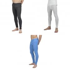 Thermal Long Johns In Charcoal Grey/White/Sky Blue