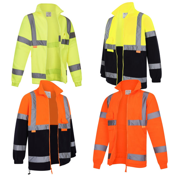 Hivis Fleece Jacket EN20471 Class 3 (98 Yellow/101 Orange/199 Yell/Navy-210 Orange/Navy)